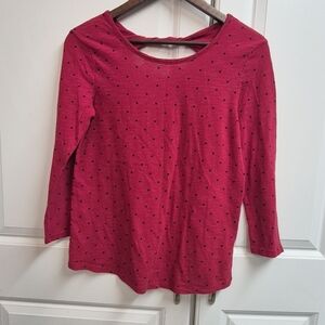 Old Navy Slub Knit 3/4 Sleeve Twist Back Cotton Jersey Top Women's M, set of 2